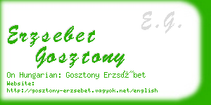 erzsebet gosztony business card